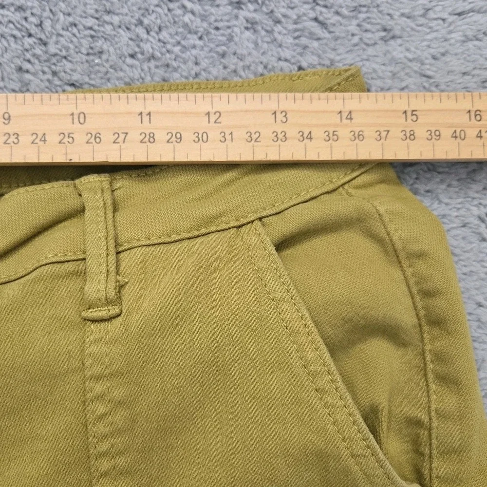 Judy Blue Garment Dyed High Waist Cargo Pants Matcha Green Straight Leg 9/29